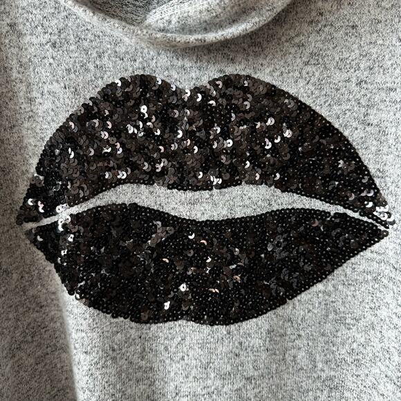 NWT Torrid Sequin Lip Gray Plush Relaxed Fit Sweater size 4X - Picture 8 of 14
